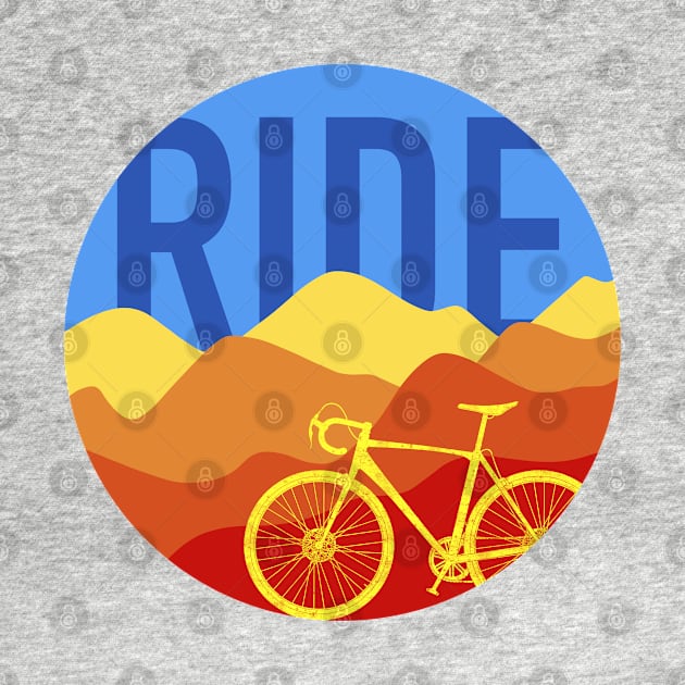 Ride - Cyclocross Bicycle Retro Colors by TheWanderingFools